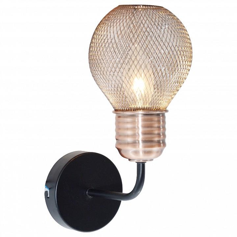 Бра TopLight Grissell TL1155-1W цвет плафона/подвески Медь, Прозрачный, цвет арматуры Медь, Хром