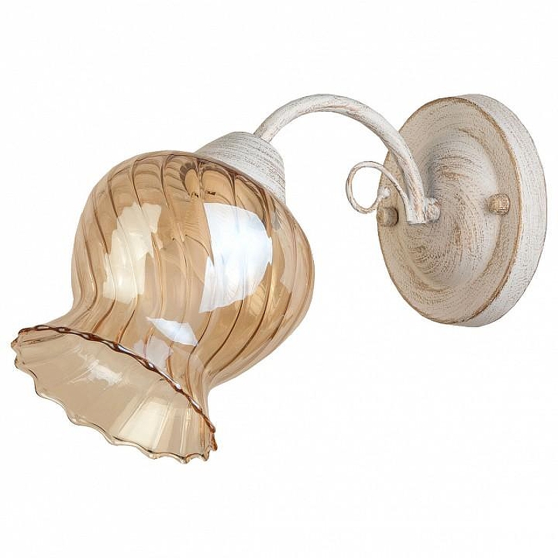 Бра TopLight Miranda TL5690D-01WG цвет плафона/подвески Янтарный, цвет арматуры Белый