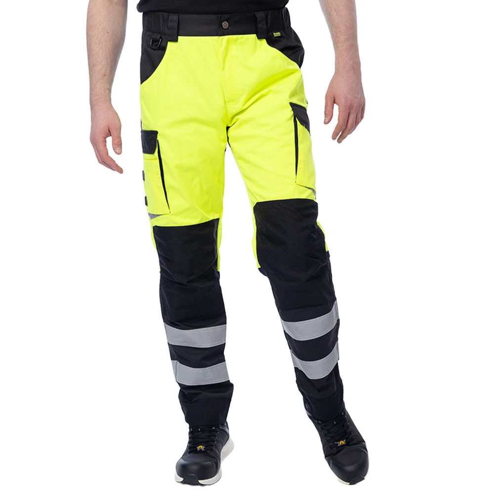 Брюки сигнальные Brodeks KS309 48 рост 176-182 см желтые/черные (KS309YELLOW48)