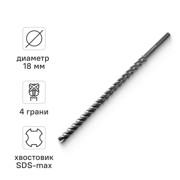 Бур по бетону SDS-max Rage 18x540 мм