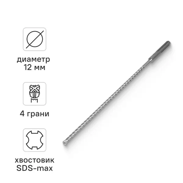Бур по бетону SDS-max Rage 571254 12x540 мм