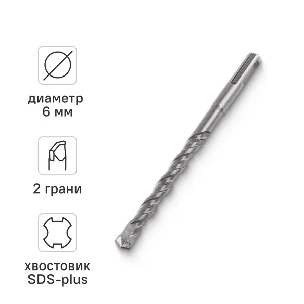 Бур по бетону SDS-plus 6x160 мм