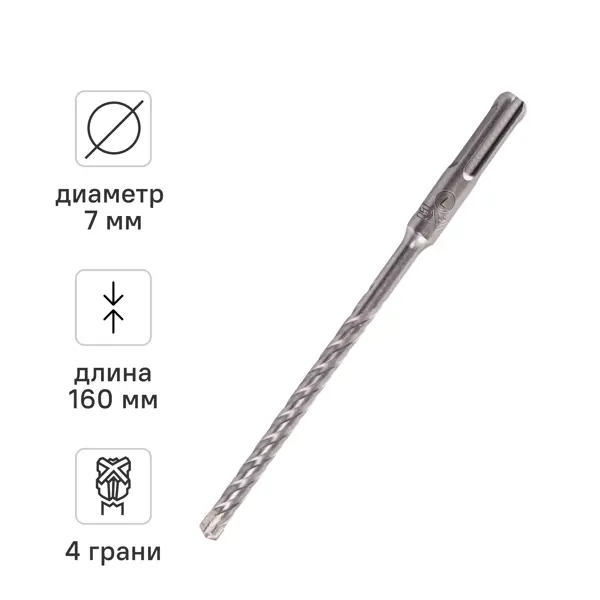 Бур по бетону SDS-plus Rage Quadro-X 566716 7x160 мм