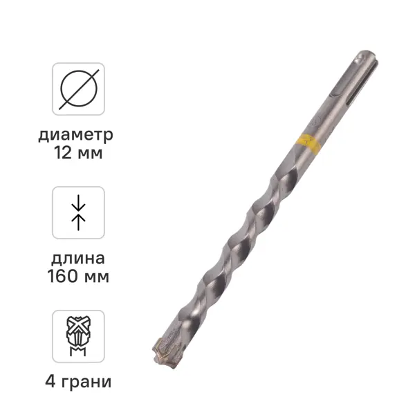 Бур по железобетону SDS Plus Rage Furious 567216 12x160 мм