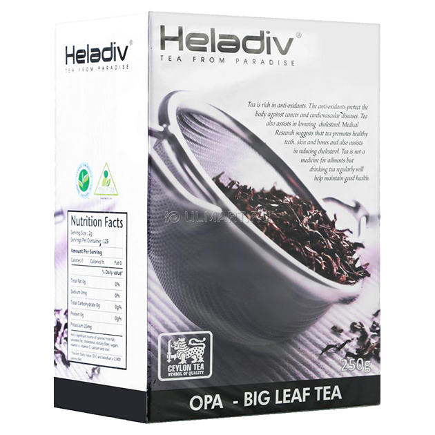 Чай черный Heladiv OPA листовой с ситечком, 250 г