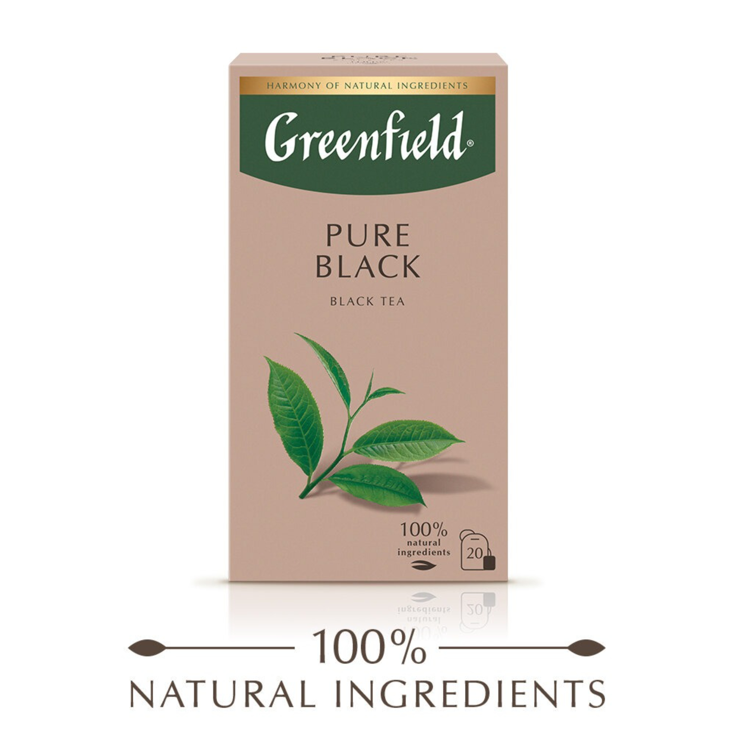 Чай чёрный Greenfield пакетированный Pure Black 2 г, 20 пакетиков