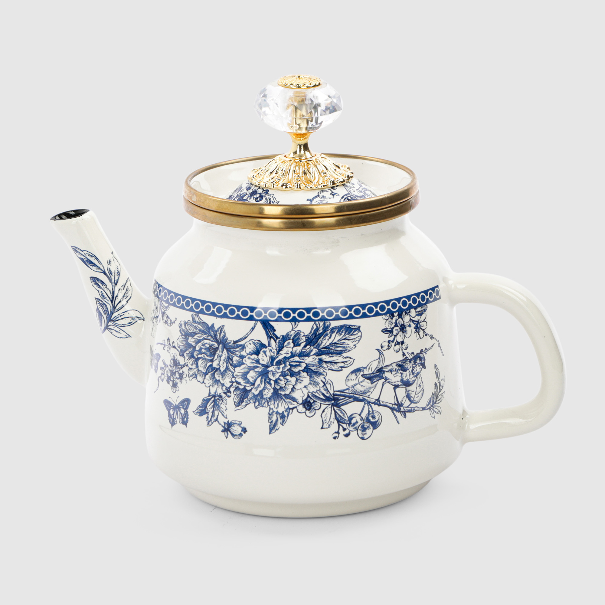 Чайник Avsar Blue peony с крышкой 1 л
