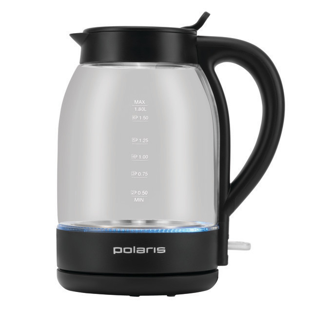 чайник Polaris PWK 1797CGL 2100Вт 1,7 л стекло черный
