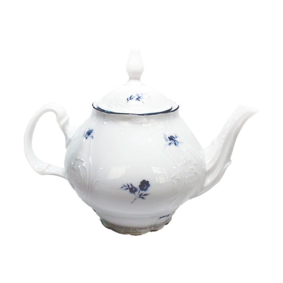 Чайник Thun 1794 Bernadotte Синие мелкие цветы 1,2 л с крышкой
