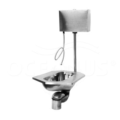 Чаша генуя из нержавейки Oceanus 4-003.1, + бачок, матовый