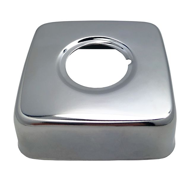 чашка декоративная (отражатель) 3/4" (60х25х20мм) квадрат нерж., хром