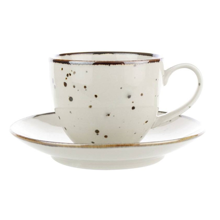 Чашка с блюдцем Porcelana Bogucice Alumina Cream 0,3 л/16 см