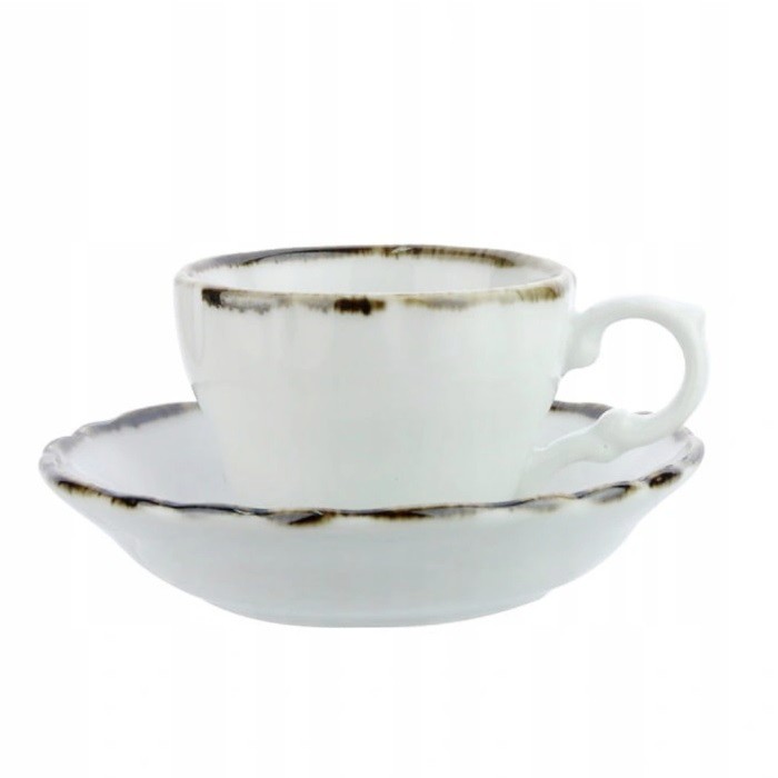 Чашка с блюдцем Porcelana Bogucice Alumina Yellow 90 мл 12 см