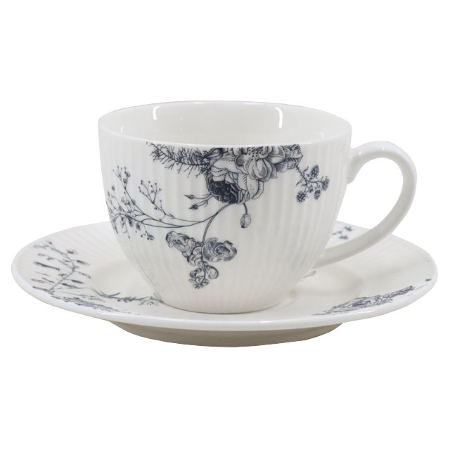 чашка с блюдцем TODELIA Фарфоровая/Porcelain 240мл костяной фарфор