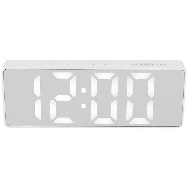 часы электронные HOMESTAR HS-0120 с будильником белый