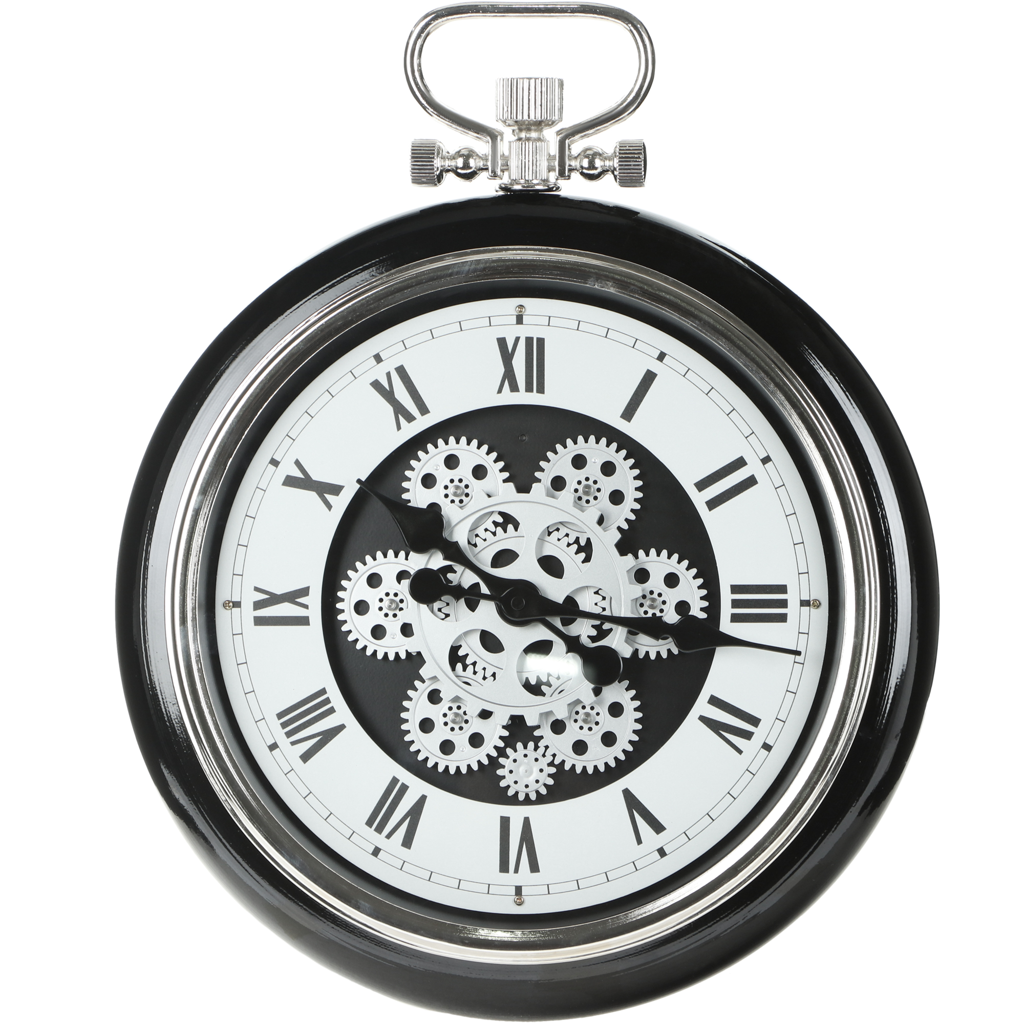 Часы настенные IsTime Gear черные 41х7х50 см