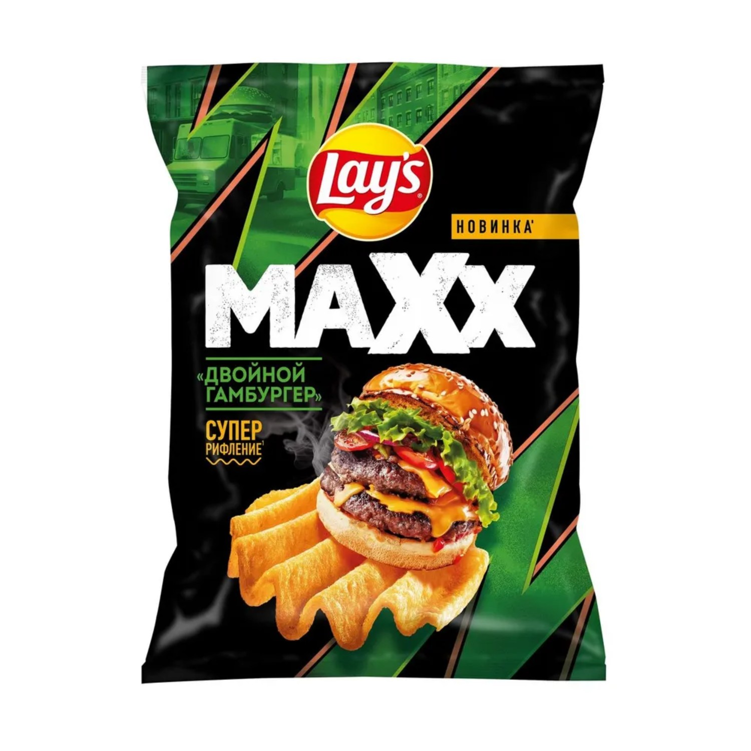 Чипсы Lays махх двойной гамбургер 100 г