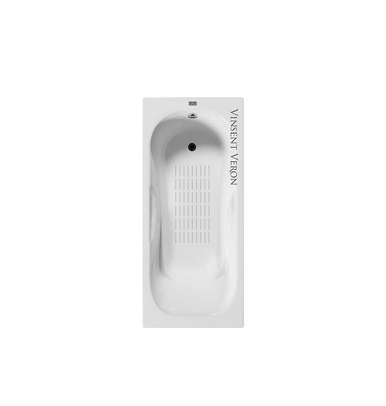 Чугунная ванна Vinsent Veron Aura 180x80 VAU1808045-AS цвет Белый с антискользящим покрытием
