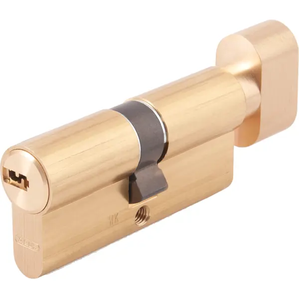 Цилиндр Abus KD6MM Z35/K35, 35x35 мм, ключ/вертушка, цвет золото