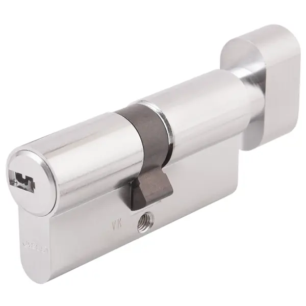 Цилиндр Abus KD6N Z30/K40, 30x40 мм, ключ/вертушка, цвет никель