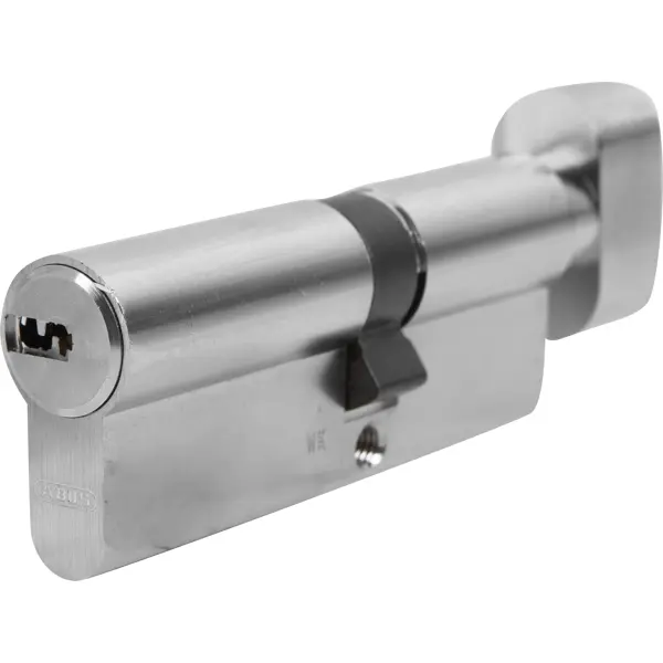 Цилиндр Abus KD6N Z45/K35, 45x35 мм, ключ/вертушка, цвет никель