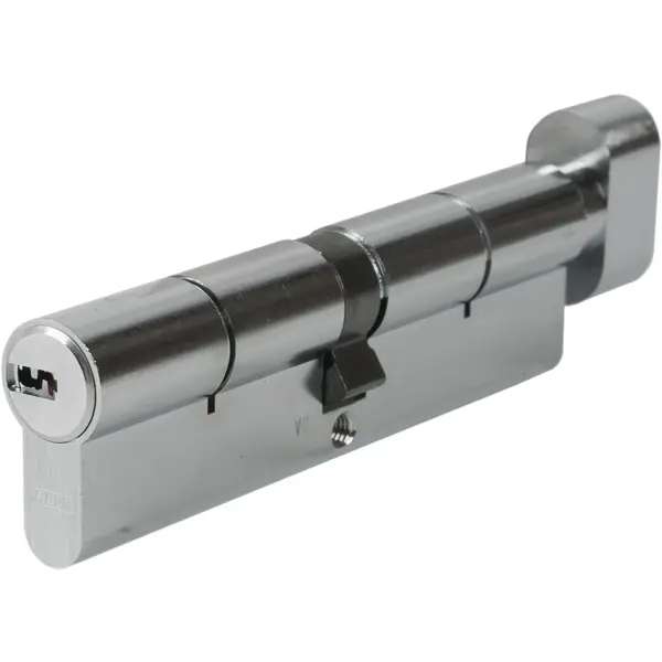 Цилиндр Abus KD6N Z55/K55, 55x55 мм, ключ/вертушка, цвет никель