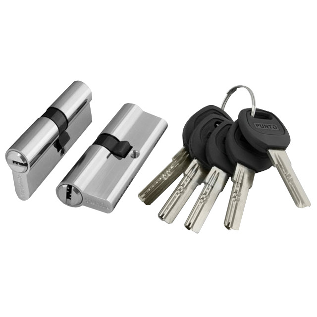 цилиндр ключевой Punto Lock a200 90мм 45х45 никель