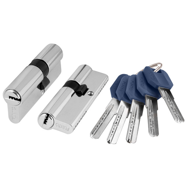 цилиндр ключевой Punto Lock z400 70мм 30х40 хром
