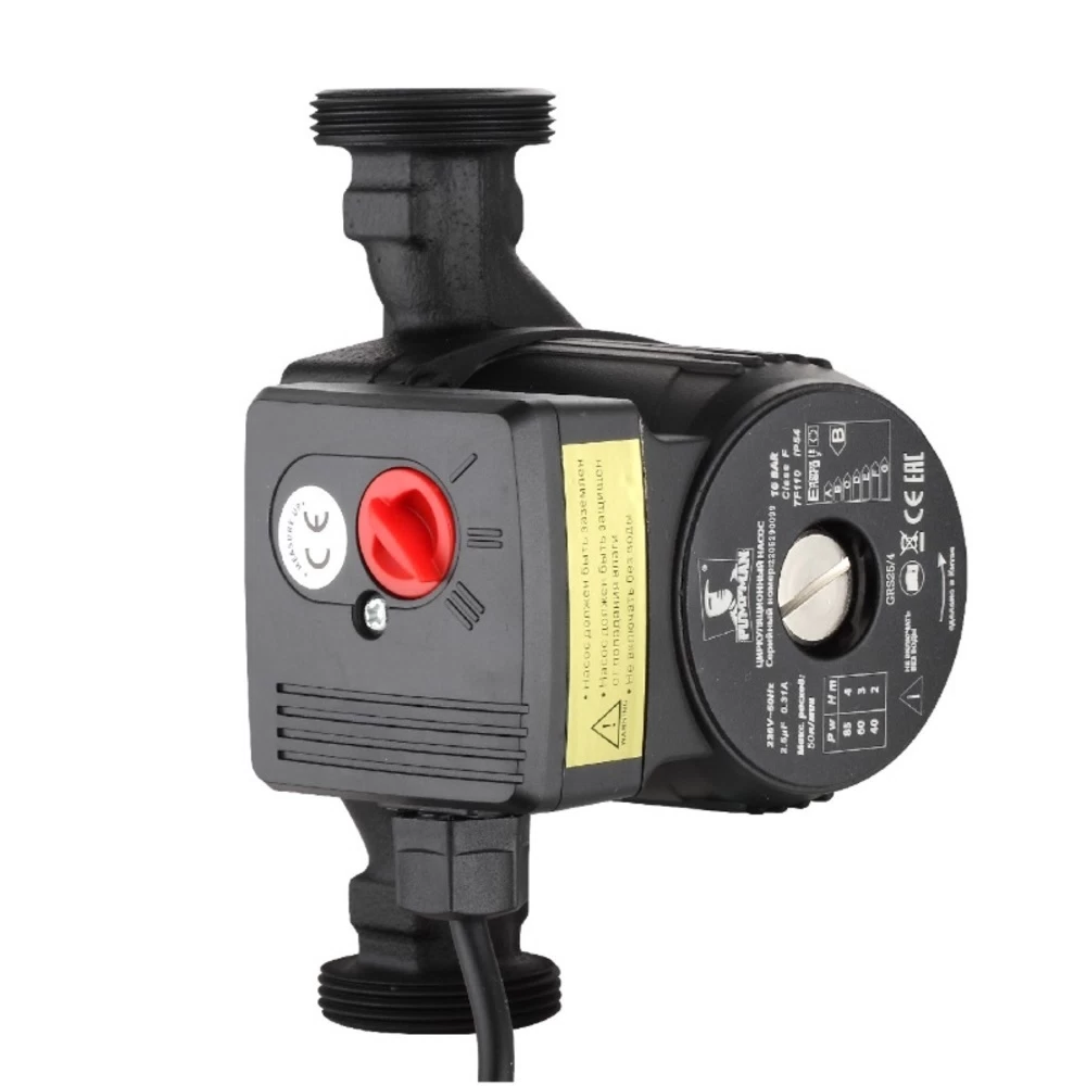 Циркуляционный насос для систем отопления Pumpman DN25 подъем 4 м 180 мм с гайками (GRS25/4)