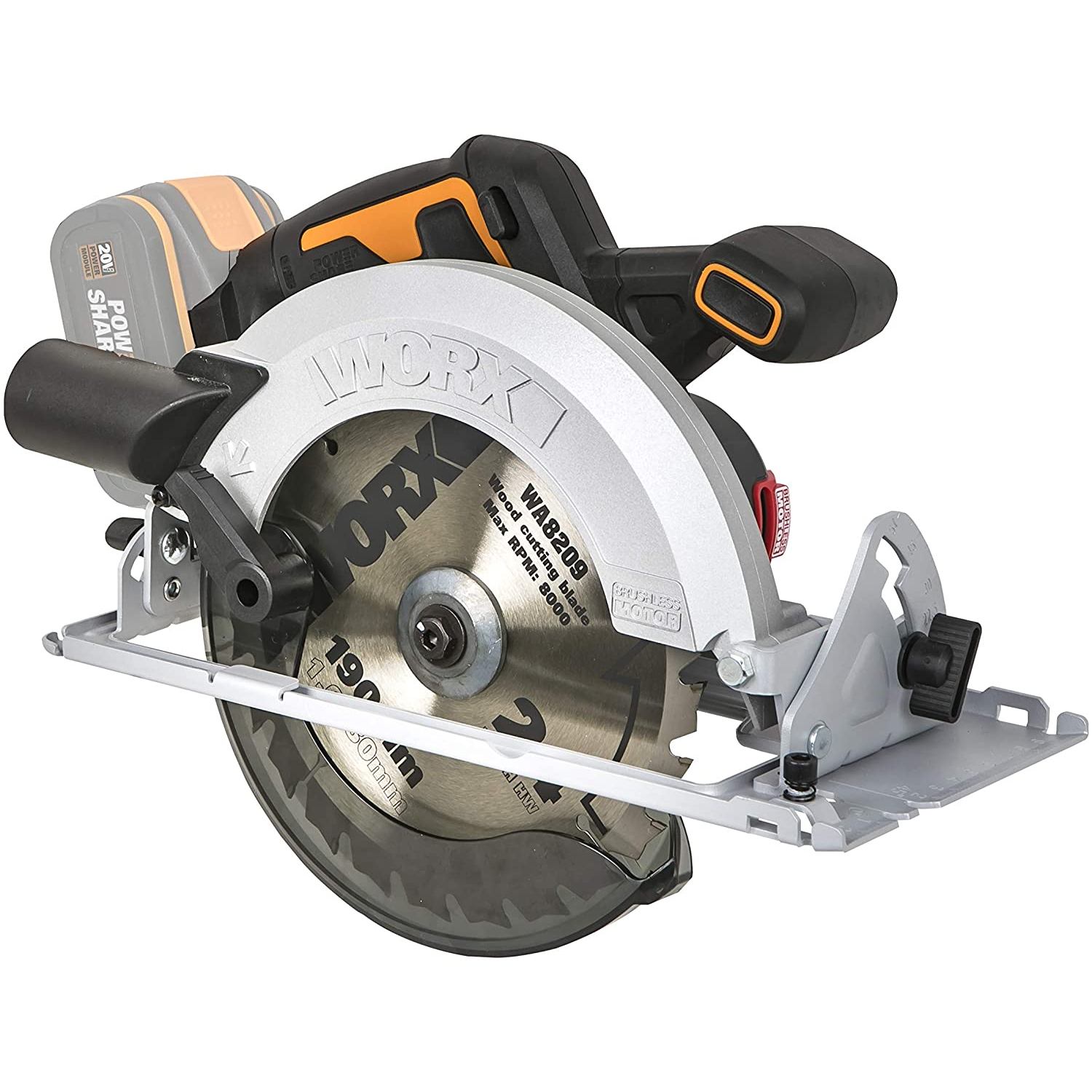Циркулярная пила Worx WX520.9 20В без АКБ