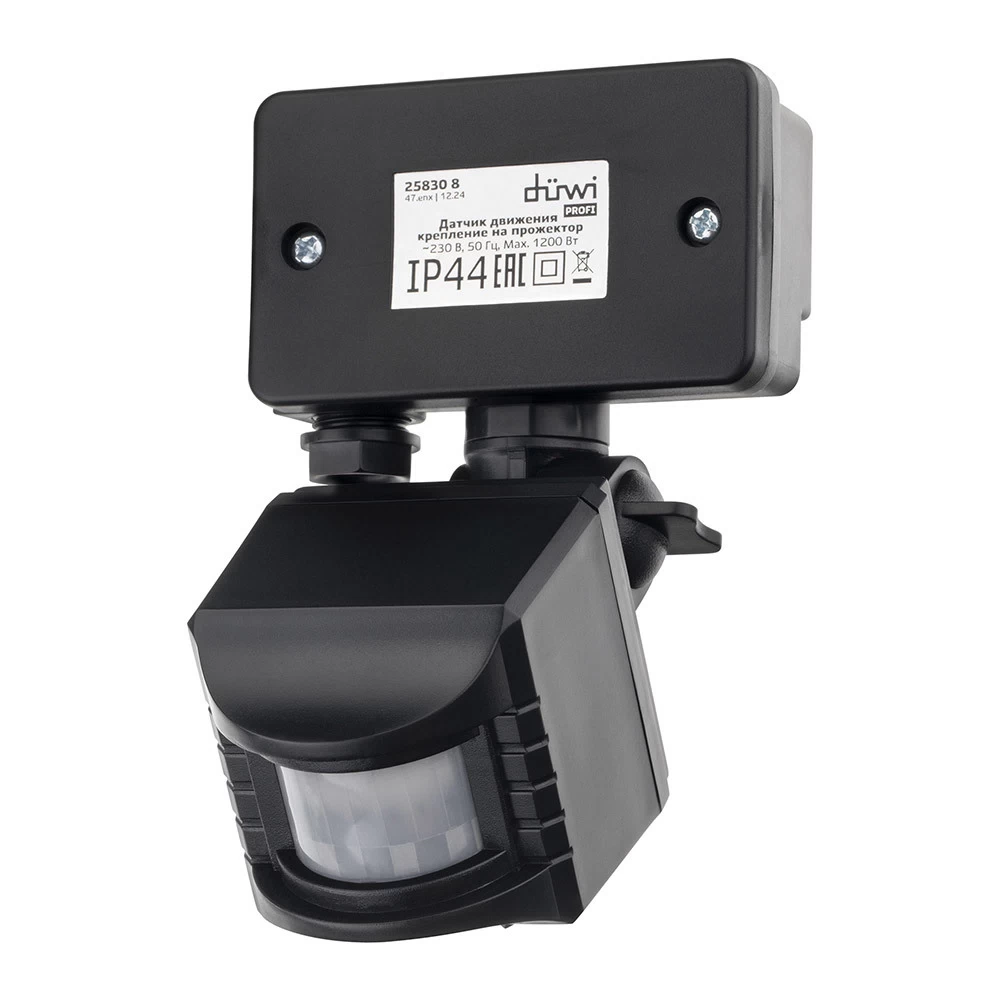 Датчик движения для прожектора Duwi DDF-01 IP44 230 В 180 градусов до 12 м черный (25830 8)