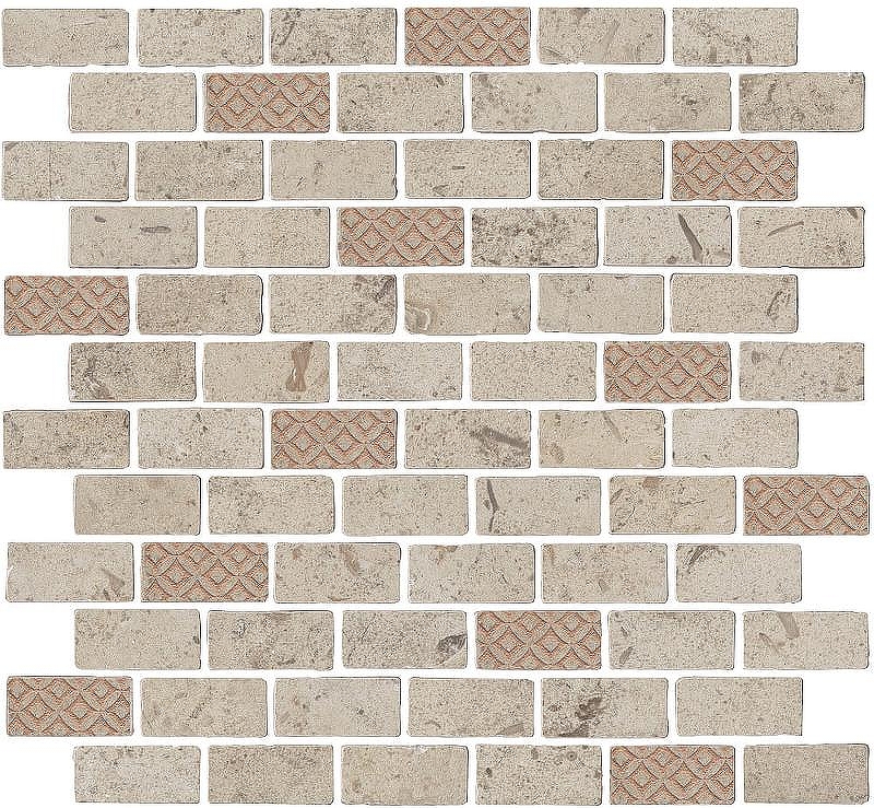 Декор Kerama Marazzi Про Лаймстоун Антика 3 мозаичный бежевый матовый MBD015 30х32 см