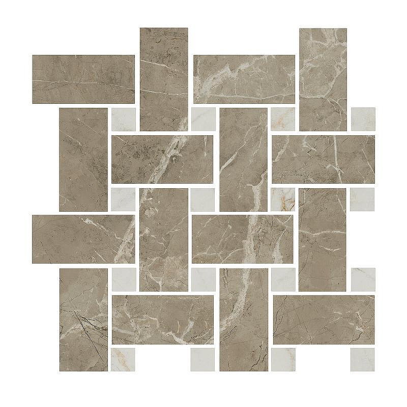 Декор Kerama Marazzi Серенада мозаичный бежевый тёмный лаппатированный T038/SG6541 32х32 см