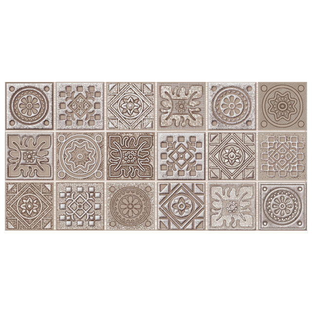 декор настенный AZORI Grazia Mocca Nefertiti 20,1х40,5 коричневый
