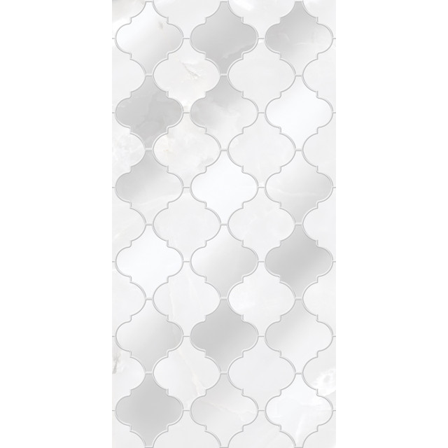 декор настенный AZORI Lux arabesco light 31,5х63 белый