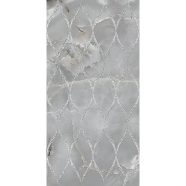 декор настенный AZORI Lux topaz 31,5х63 серый