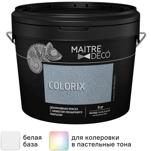 Декоративная краска Maitre Deco Colorix с эффектом мозаичного покрытия 9 кг