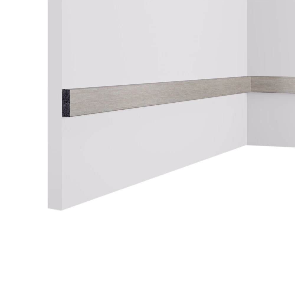 Декоративная рейка из экополимера 30х10х3000 мм Cosca Decor RX010-455 платина матовая
