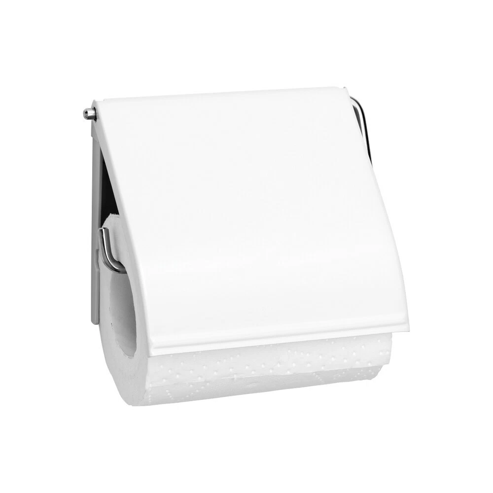 Держатель для туалетной бумаги Brabantia ReNew с крышкой сталь белый (414565)