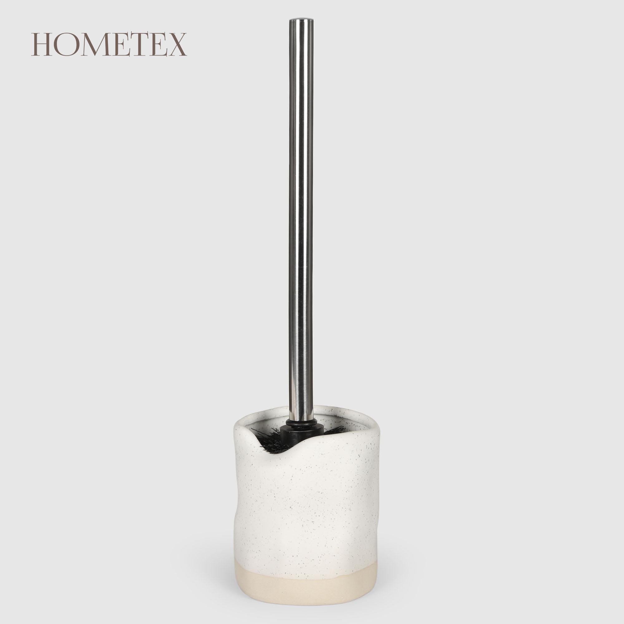 Держатель с ершиком Hometex Керамика с белым напылением
