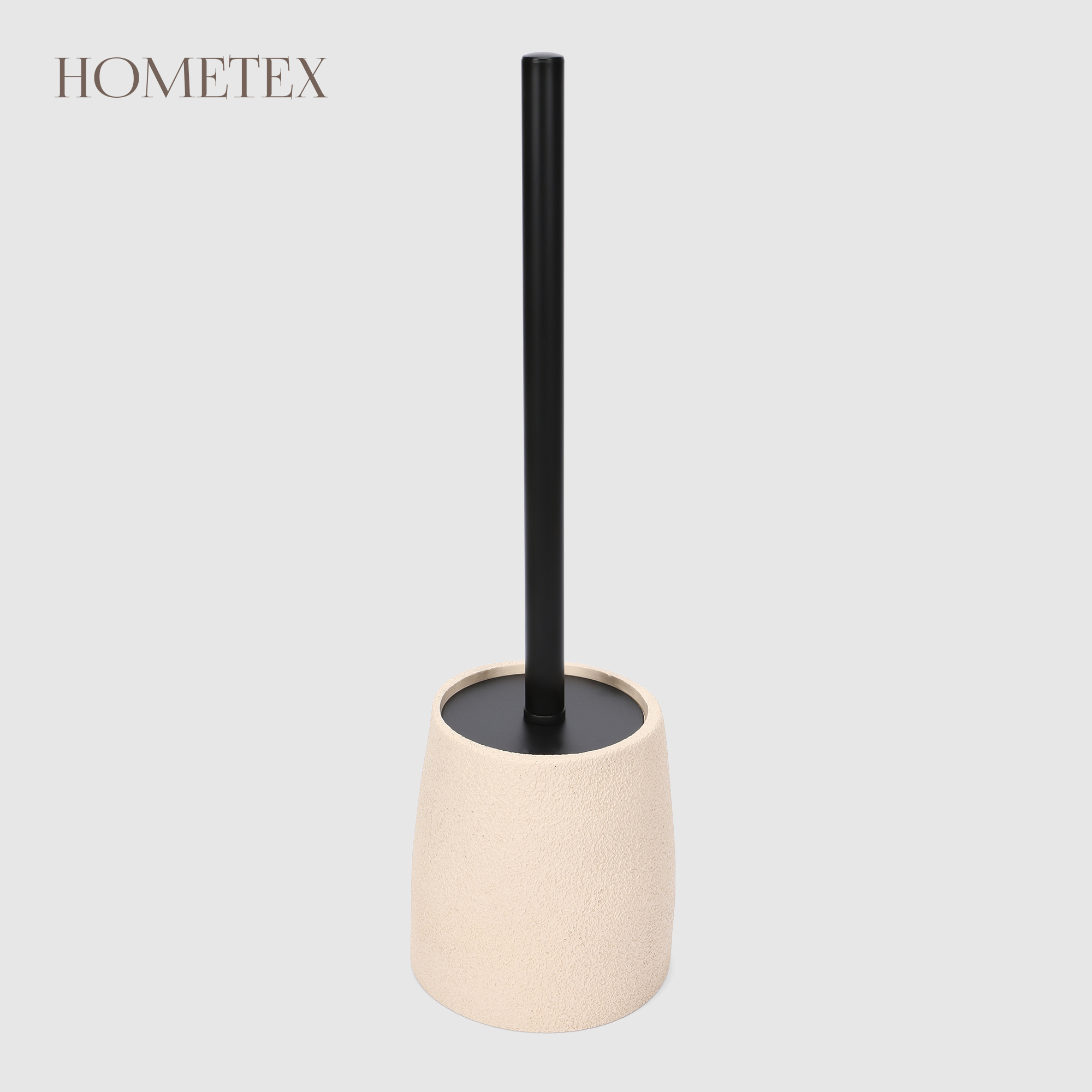 Держатель с ёршиком Hometex Конус, бежевый