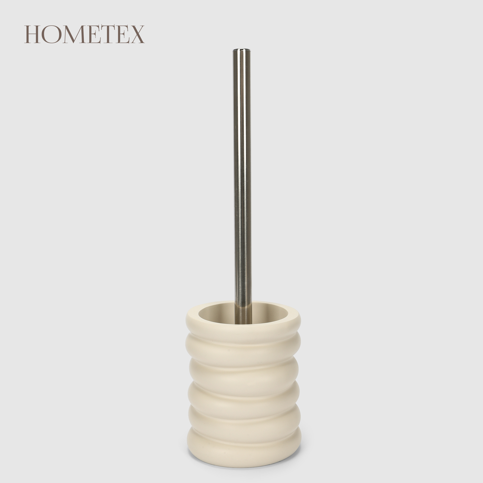 Держатель с ёршиком Hometex Круги белый