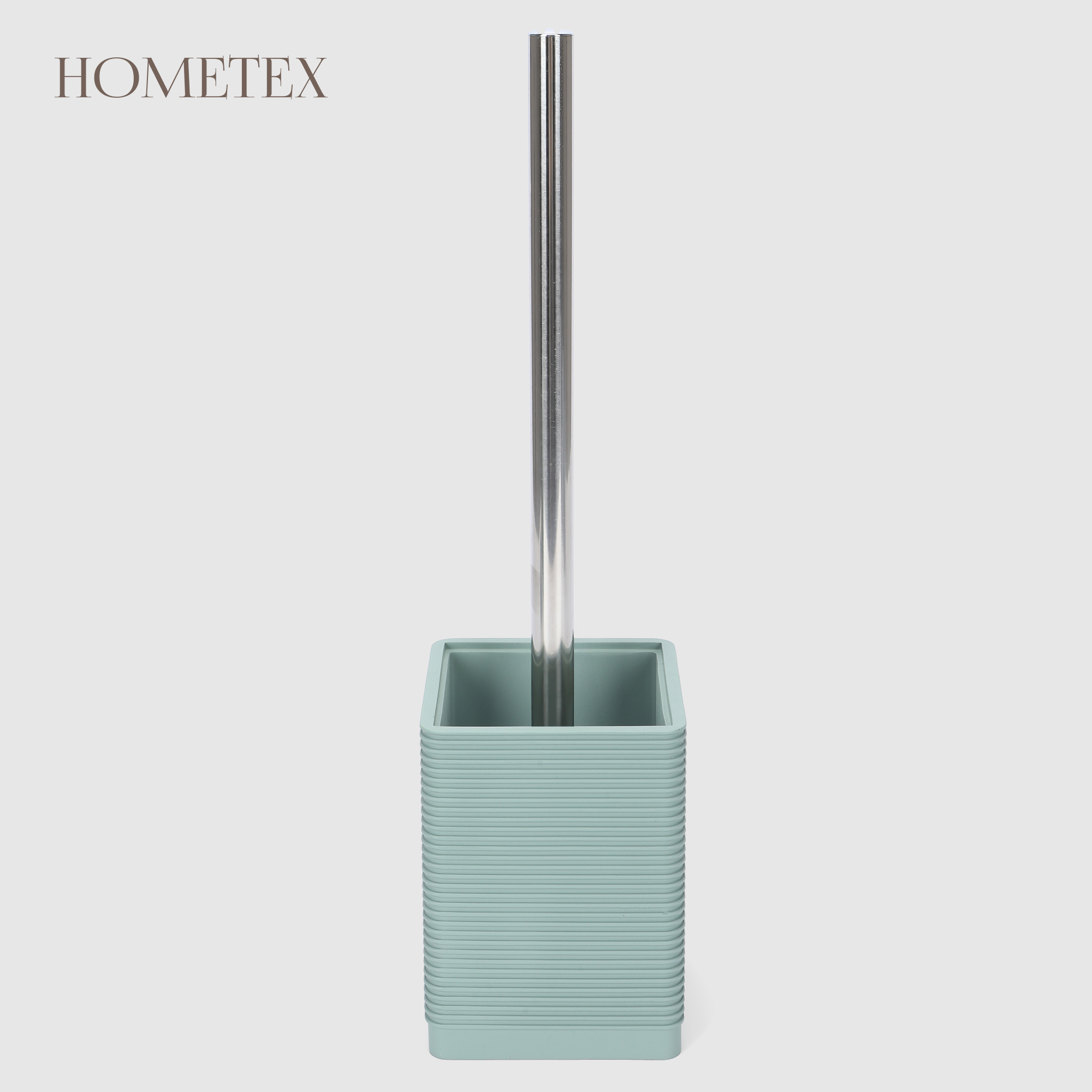 Держатель с ёршиком Hometex Полосы, мята