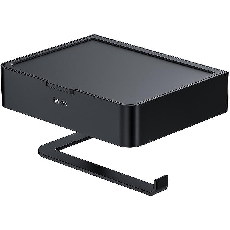 Держатель туалетной бумаги AM.PM Inspire V2.0 A50A341522 с полкой с контейнером Черный матовый