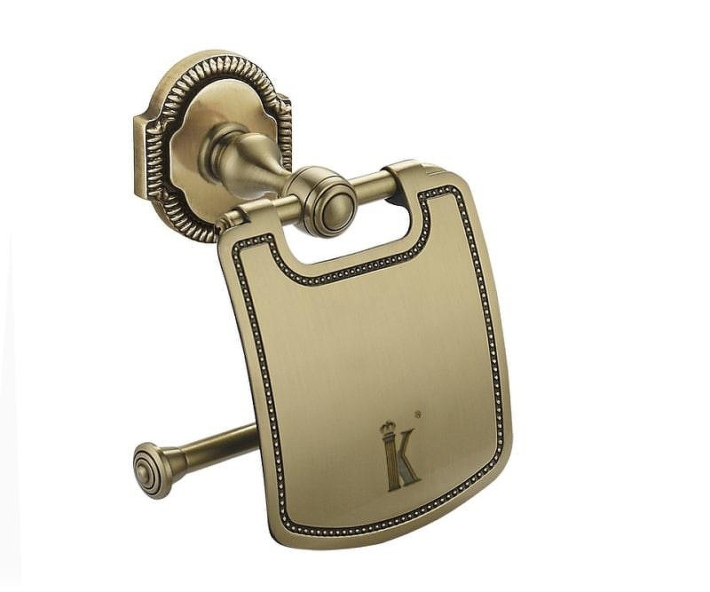 Держатель туалетной бумаги Bronze de Luxe Роял S25003-K с крышкой цвет Бронза