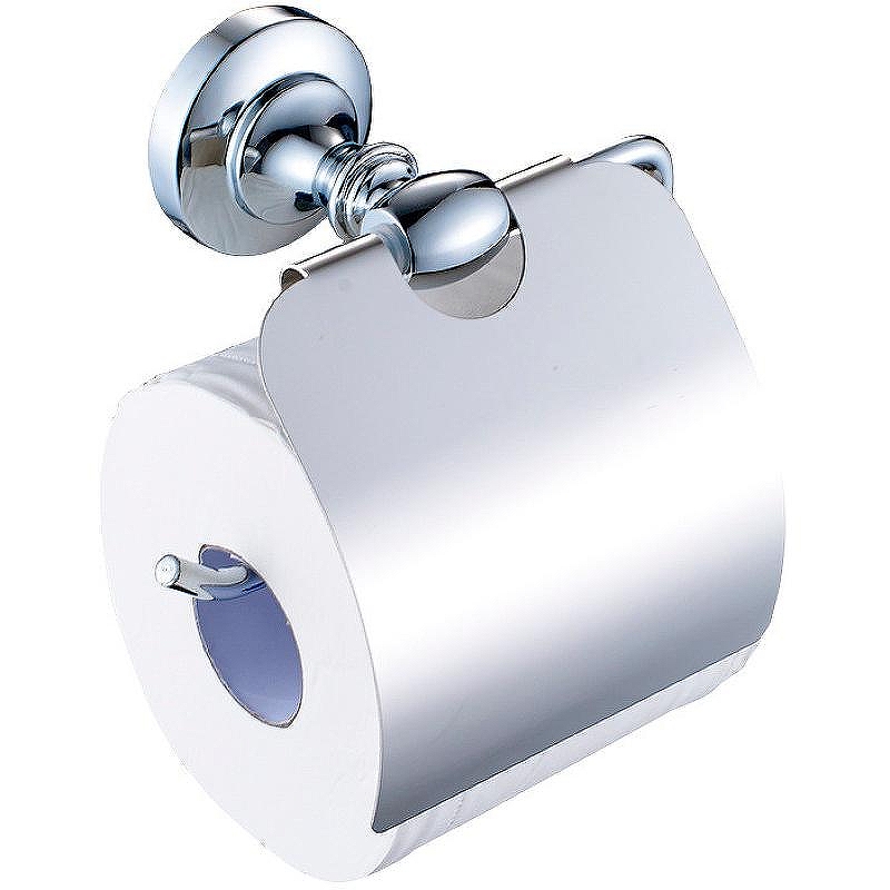 Держатель туалетной бумаги CeramaLux Bianco 52007 с крышкой Хром