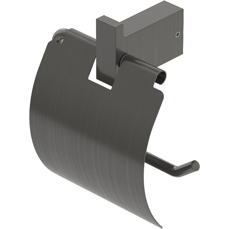 Держатель туалетной бумаги Cezares Slider SLIDER-PH-GM с крышкой Оружейная сталь