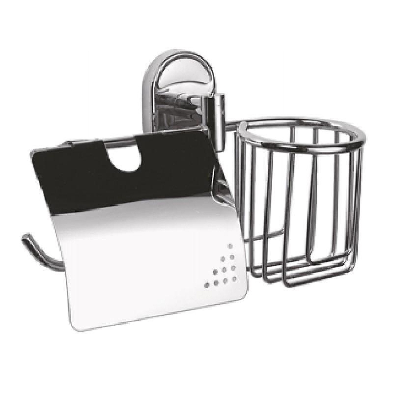 Держатель туалетной бумаги D-Lin D242700 с крышкой цвет Хром