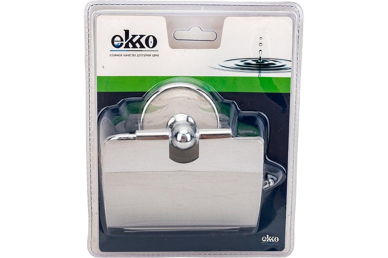 Держатель туалетной бумаги Ekko E3103 с крышкой цвет Хром