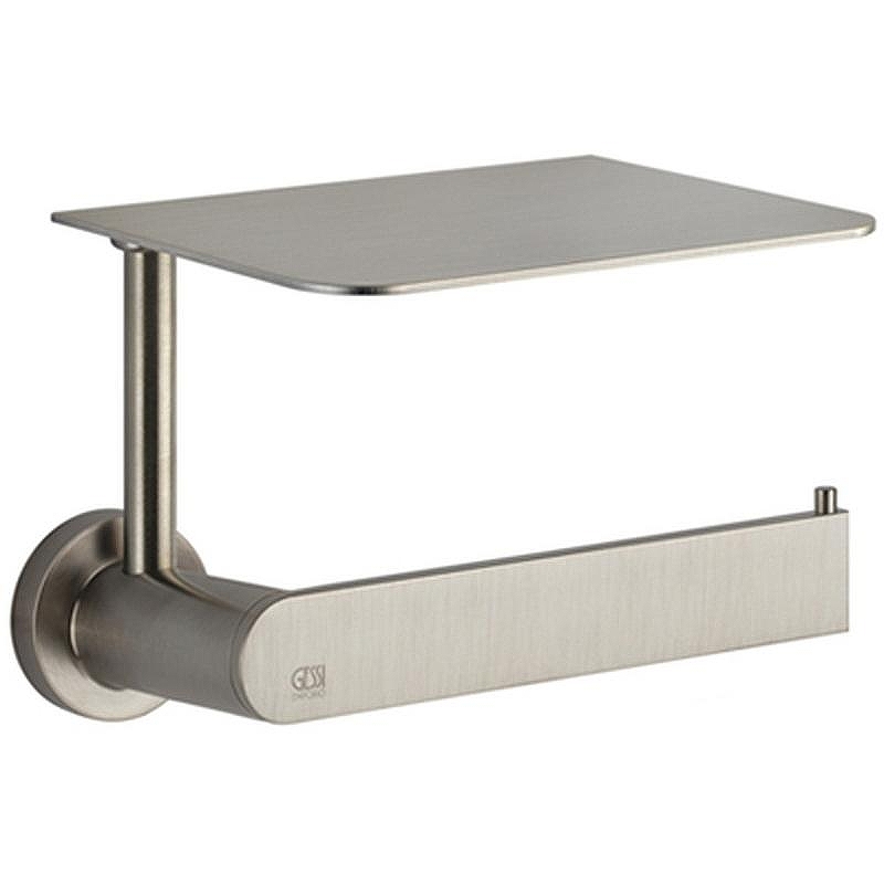 Держатель туалетной бумаги Gessi Emporio Accessories 38855#149 с полкой Никель брашированный